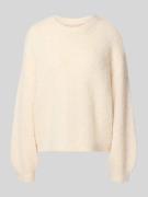 Relaxed fit gebreide pullover met wol, model 'CARMEN'