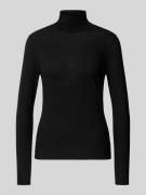 Shirt met lange mouwen en geribde opstaande kraag