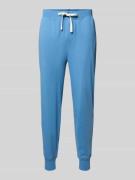 Joggingbroek met elastische band en labeldetail