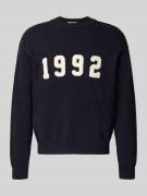 Gebreide pullover met ribboorden