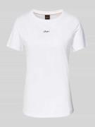 T-shirt met labelstitching, model 'Elogo'