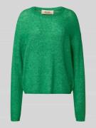 Loose fit gebreide pullover met wol, model 'Mape'