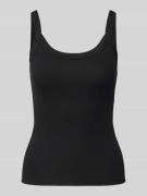 Tanktop van biologische katoenmix met ribstructuur