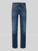 Straight fit jeans van katoenmix