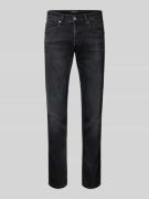 Straight fit jeans met steekzakken, model 'GROVER'