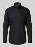 Body fit zakelijk overhemd met knoopsluiting