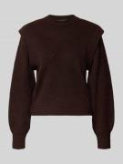 Gebreide pullover met ribboorden