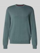 Regular fit gebreide pullover van een mix van katoen en wol