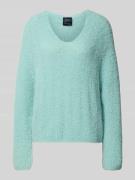 Gebreide pullover met V-hals