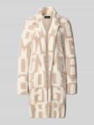 Relaxed fit lange jas met all-over statementprint