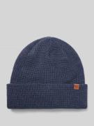Beanie met labeldetail