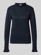Regular fit shirt met lange mouwen van viscosemix, model 'Katie'