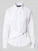 Regular fit overhemdblouse met kettingdetail, model 'Coniah'