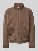 Regular fit fleecejack met opstaande kraag