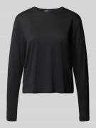 Regular fit shirt met lange mouwen van een mix van katoen en modal