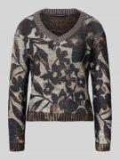 Gebreide pullover met ribboorden