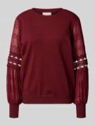 Gebreide pullover met ribboorden