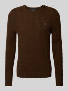 Regular fit gebreide pullover van een mix van wol en kasjmier