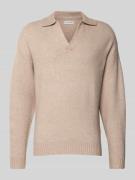 Gebreide pullover met V-hals, model 'SOHO'