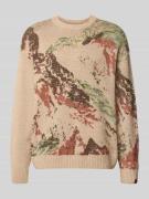 Gebreide pullover met ribboorden