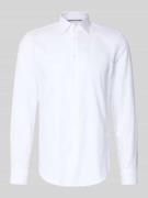 Slim fit zakelijk overhemd van puur katoen