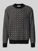 Relaxed fit gebreide pullover van wolmix, model 'KEITH'