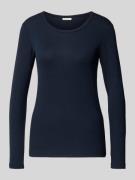 Regular fit shirt met lange mouwen van katoenmix