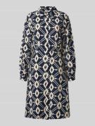 Knielange jurk met knoopsluiting, model 'Kaia'