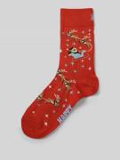 Sokken met motiefstitching, model 'Sleigh'