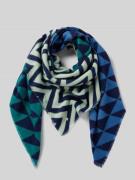 Sjaal in gebreide look met geometrische all-over stitching