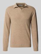 Gebreide pullover van wolmix met polokraag, model 'Karl'