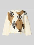 Gebreide pullover met ribboorden