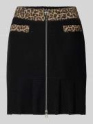 Regular fit rok van scheerwolmix