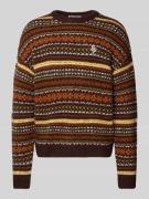 Regular fit pullover met wol in gebreide look