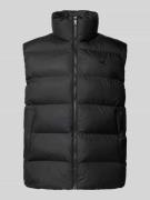 Bodywarmer met opstaande kraag en steekzakken