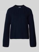 Gebreide pullover van wol met kabelpatroon
