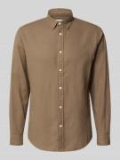 Slim fit vrijetijdsoverhemd van puur katoen, model 'SLIMOWEN'