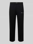 Straight fit sweatpants met logostitching, model 'Icons'