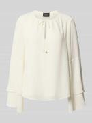 Regular fit blouse met lange mouwen met volants