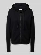 Gebreid jack van viscosemix met capuchon