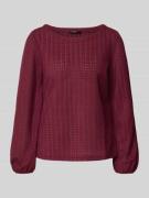 Shirt met lange mouwen, structuurmotief en ronde hals