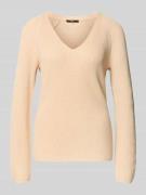 Gebreide pullover met V-hals