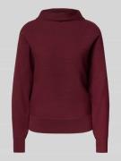 Gebreide pullover van viscosemix met opstaande kraag