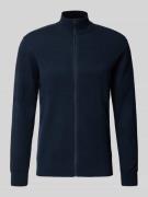 Cardigan met opstaande kraag en ritssluiting