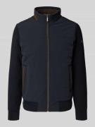 Slim fit gebreid jack met opstaande kraag