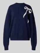 Oversized gebreide pullover met ronde hals