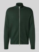 Relaxed fit gebreid jack van viscosemix, model 'TELLER'