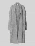 Relaxed fit cardigan van katoenmix met wol