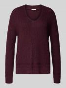 Regular fit gebreide pullover van katoenmix