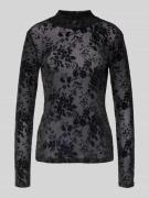 Shirt met lange mouwen en opstaande kraag